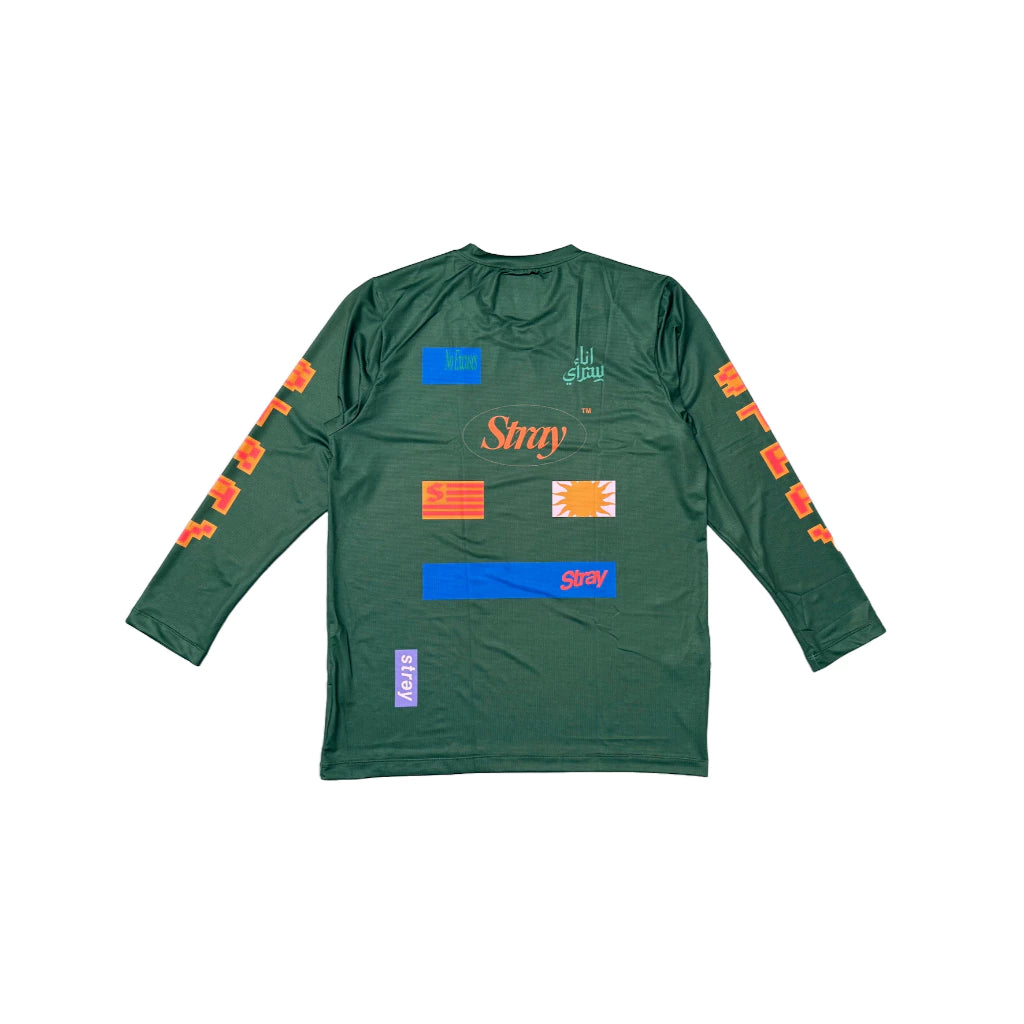 STRAY MAN ADAPTIVE TEE KAOS SPORT - GOLD LONG SLEEVE DARK GREEN