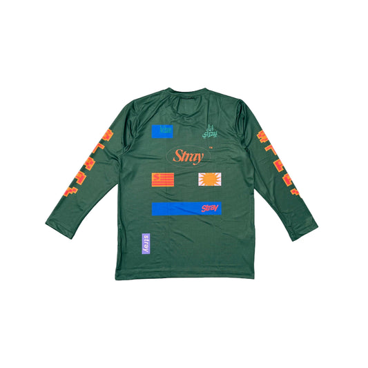 STRAY MAN ADAPTIVE TEE KAOS SPORT - GOLD LONG SLEEVE DARK GREEN