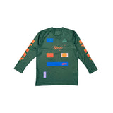STRAY MAN ADAPTIVE TEE KAOS SPORT - GOLD LONG SLEEVE DARK GREEN