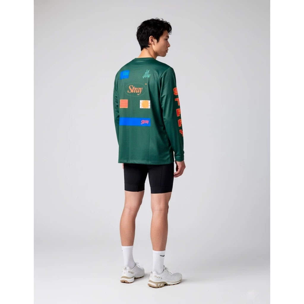 STRAY MAN ADAPTIVE TEE KAOS SPORT - GOLD LONG SLEEVE DARK GREEN
