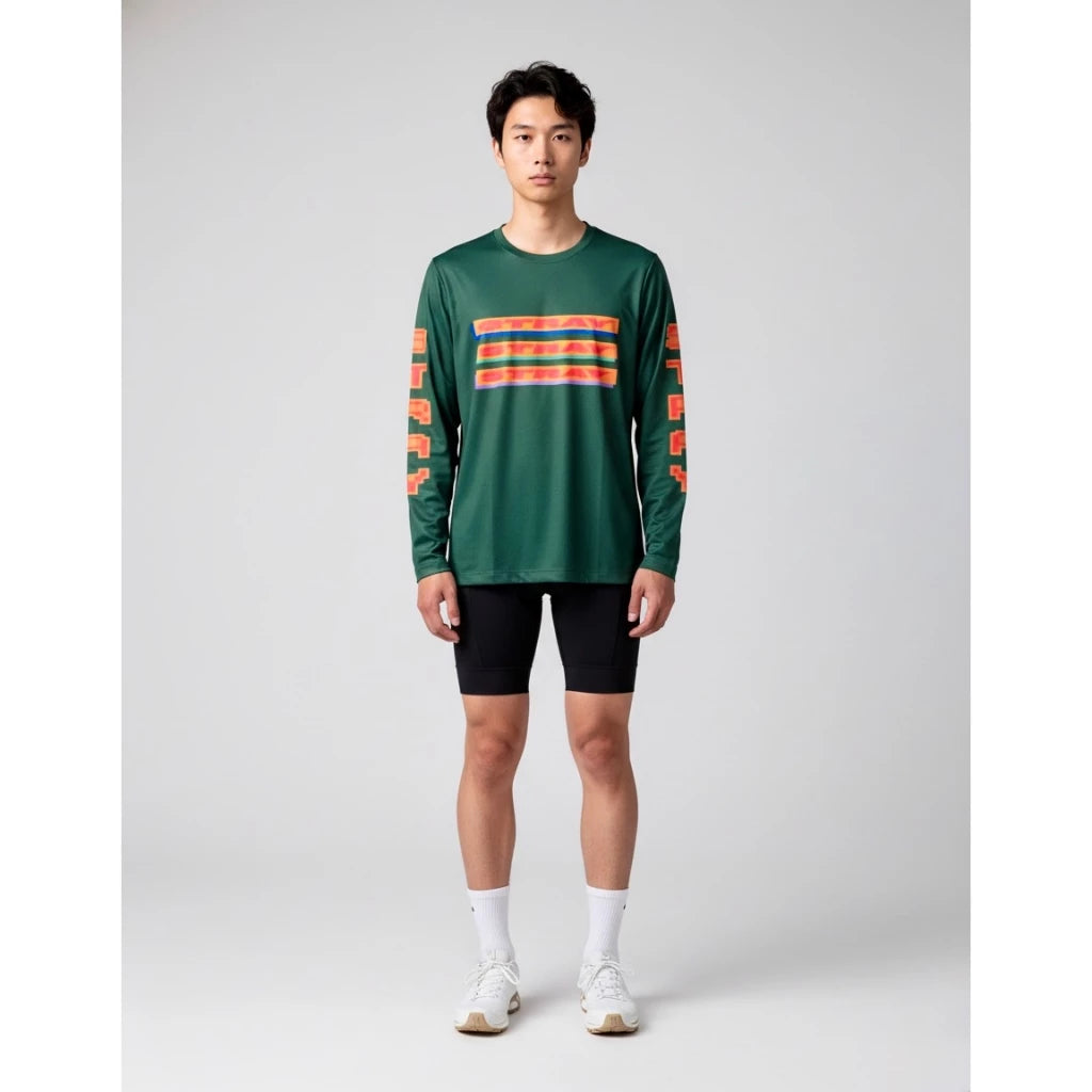 STRAY MAN ADAPTIVE TEE KAOS SPORT - GOLD LONG SLEEVE DARK GREEN