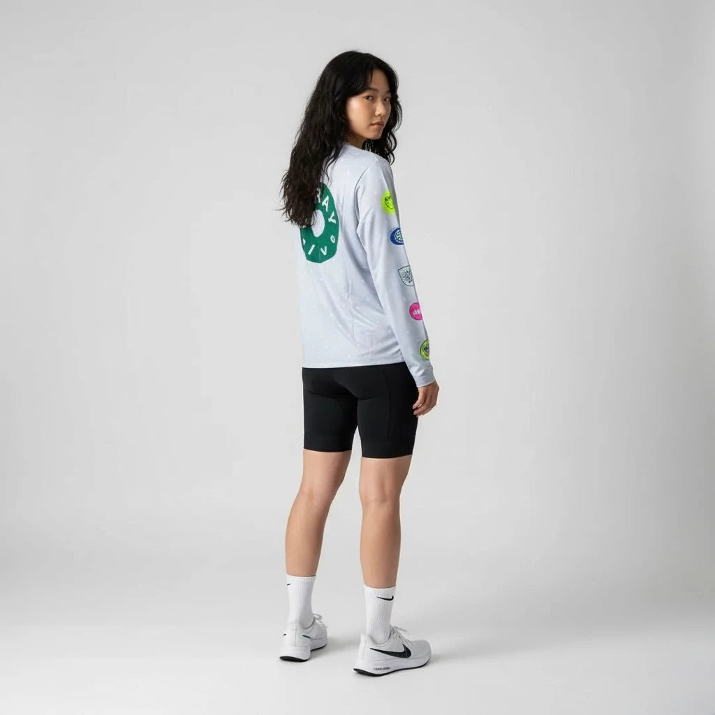 STRAY KAOS OLAHRAGA WANITA LARI SEPEDA HITAM CHARM