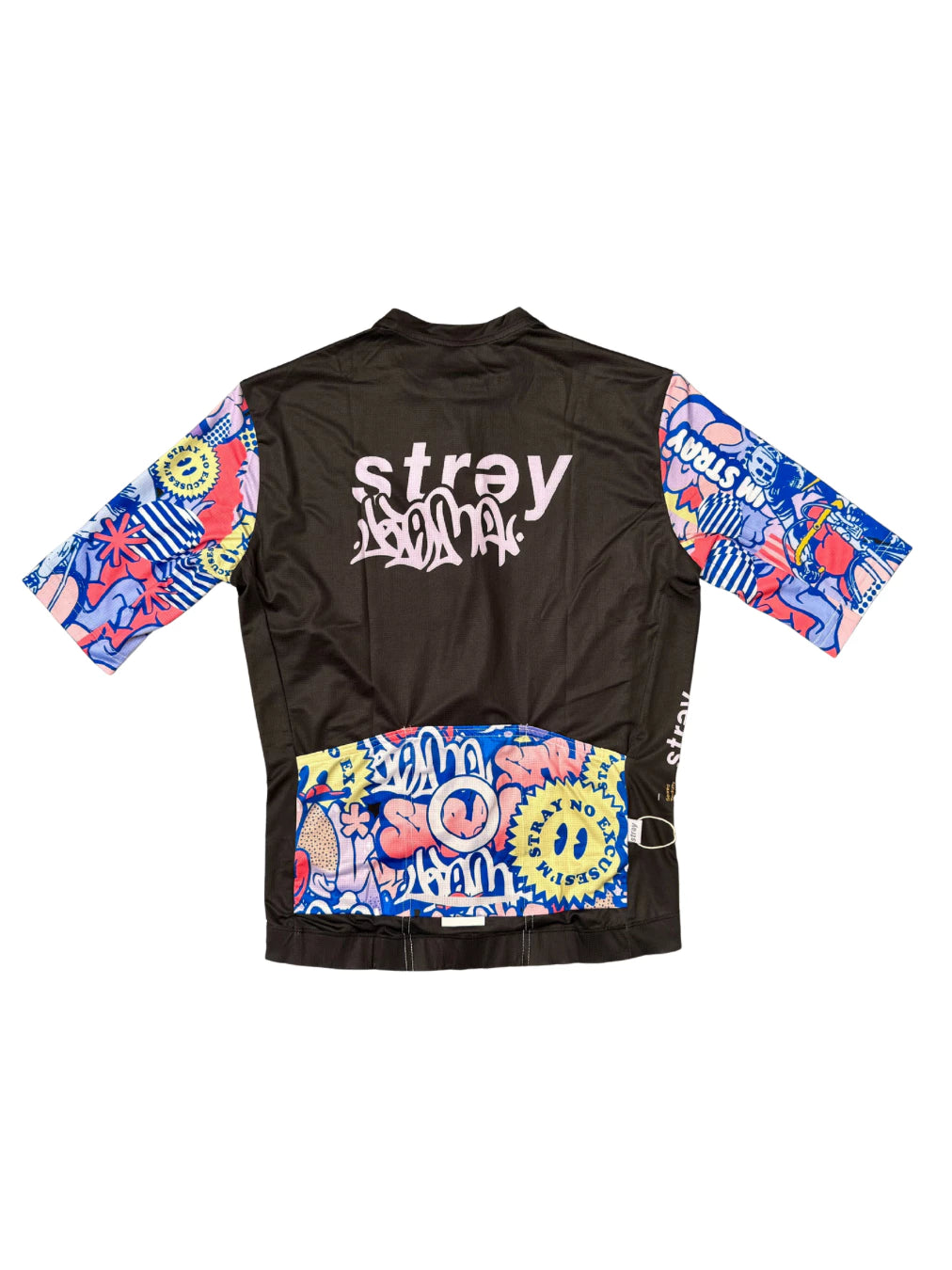 Stray Jersey Sepeda Unisex Prime Fit COLLAB KOMA BLACK